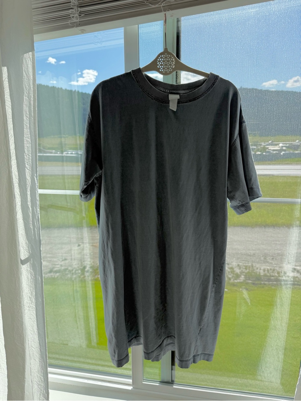 h&m women’s blue tshirt dress